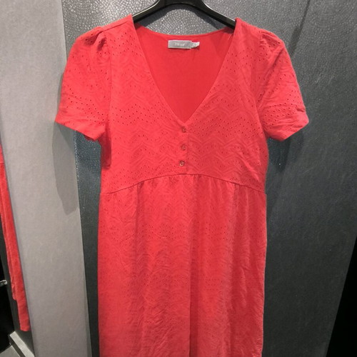 Red Fransa dress new with cutout designs, size M-L