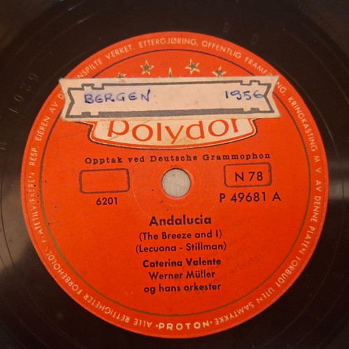 Caterina Valente 78 RPM Gramophone Record used Polydor