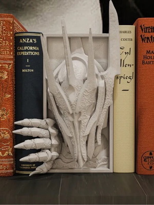 Sauron Helmet Book Nook 3D printed decorative bookshelf new