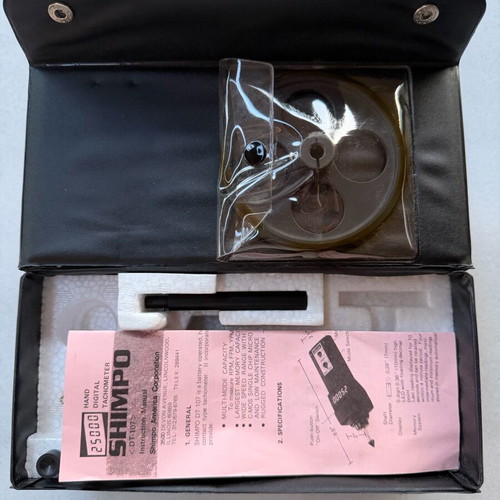 Shimpo DT-107 Tachometer and Tachograph like new, Japanese