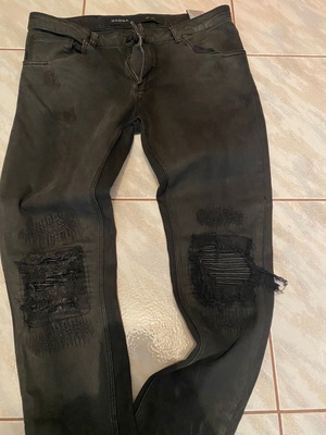 Τζην παντελόνι Gabba Slim fit no 32 καινούργιο, μαύρο με σκισίματα