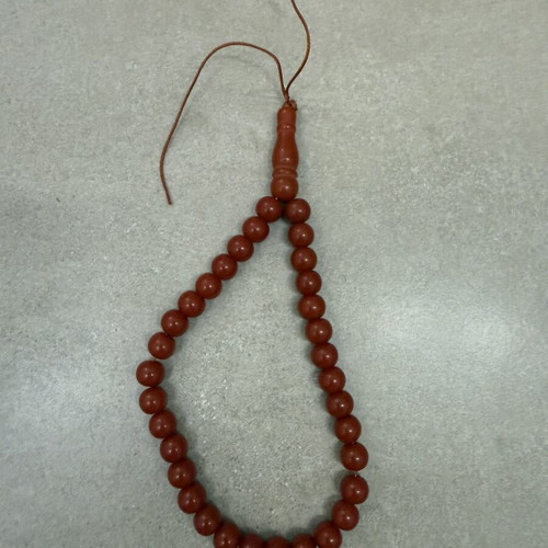 Komboloi bakelite worry beads used, 33 beads, 15 cm