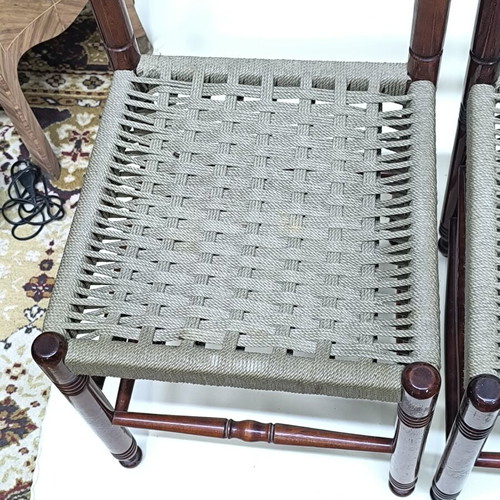 Chairs with wicker, set of 3, like new