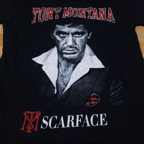 Scarface Tony Montana Shirt XL like new, black, Al Pacino movie