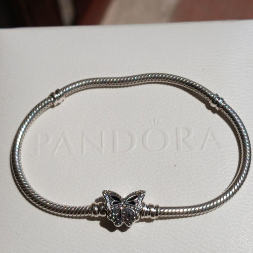 Pandora Bracelet 925 Silver with Cubic Zirconia Butterfly new