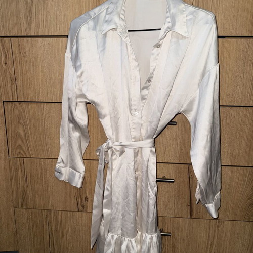 Zara silk dress like new, white, size S