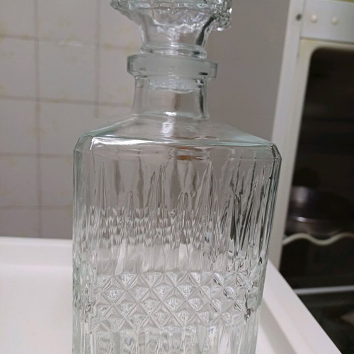 Vintage pineapple-shaped liquor bottle used