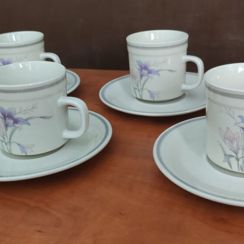 Sango Manor Tea Set for 12, vintage, like new, stoneware floral design