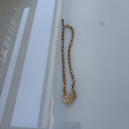 Necklace with heart design like new