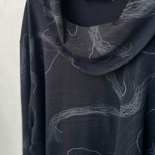 Vintage loose blouse with silver shimmer