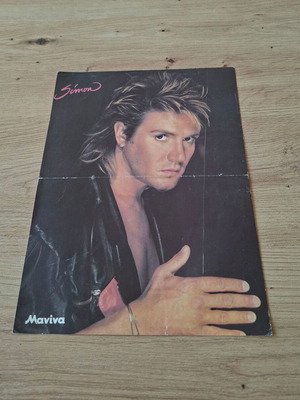 Simon Le Bon and George Michael poster used from 90s Manina magazine