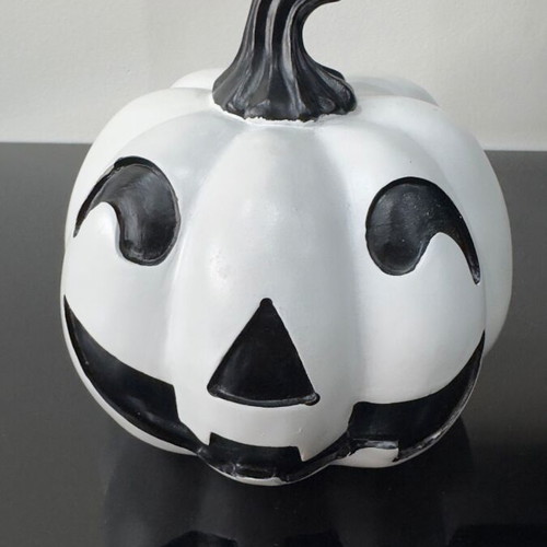 Decorative Halloween pumpkin black and white minimal style like new