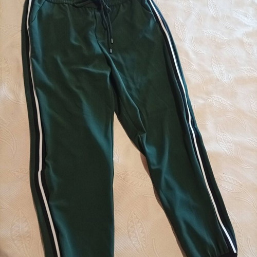 Zara Trafaluc women's jogger pants like new, dark green with side stripes