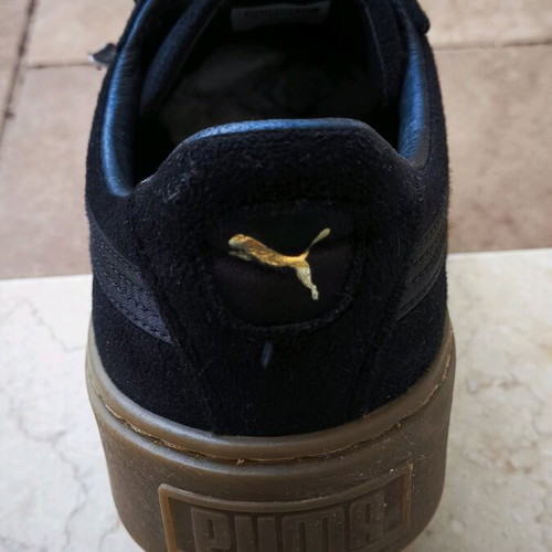 Puma Platform velvet black shoes used size 40