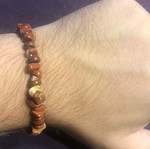 Bracelet with authentic red jasper stone