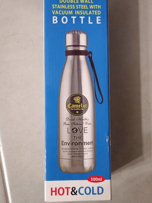 Μπουκάλι θερμός καινούργιος, 500 ml με έξτρα περίβλημα