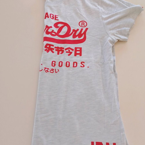 Superdry women's t-shirt used, gray, size L