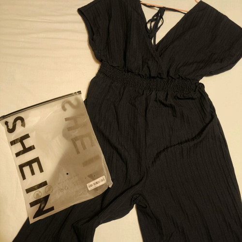SheIn one-piece jumpsuit new, size L, dark blue and black