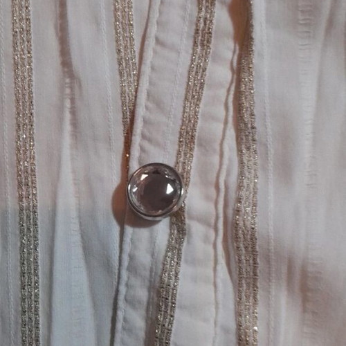 Unique No 3 Y2K shirt like new, white with gold details