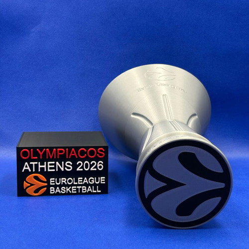 Τρόπαιο Ολυμπιακός Ευρωλίγκα 2026 με λογότυπο και βάση κατόπιν παραγγελίας