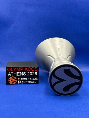 Τρόπαιο Ολυμπιακός Ευρωλίγκα 2026 με λογότυπο και βάση κατόπιν παραγγελίας
