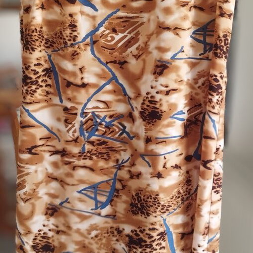 Vintage maternity dress abstract earthy print size L-XL like new
