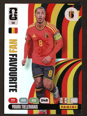 2026 Panini World Cup Adrenalyn XL #58 Tielemans Fan Favorite like new