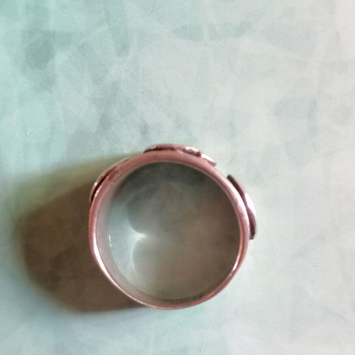 Silver 925 ring with embossed spirals new, size 52 (US 6.5)