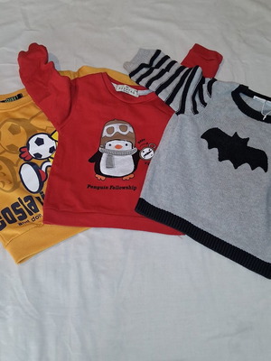 Baby winter sweatshirts like new up to 18 months