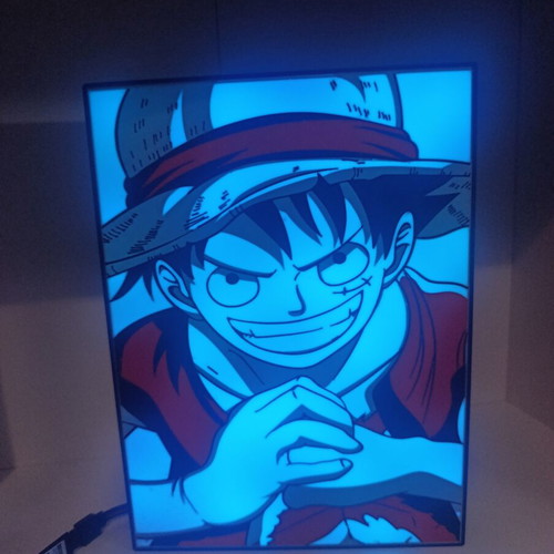 Luffy One Piece Light Box RGB LED new, wall and table lamp