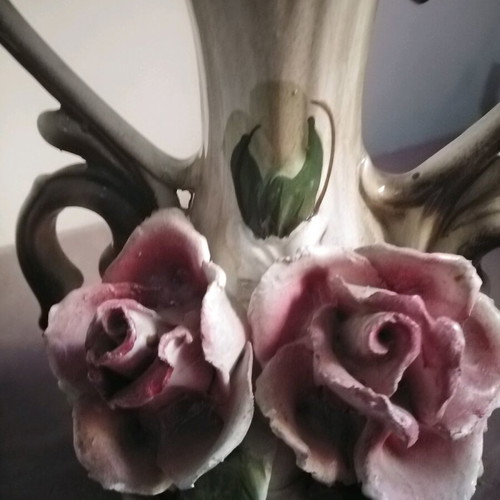 Collectible Italian vase used with detailed ceramic craftsmanship
