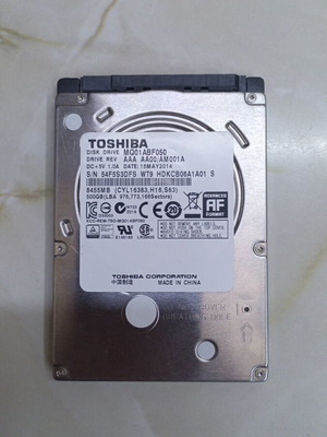 Toshiba MQ01ABF050 500GB 2.5-inch hard drive like new, thin 7mm