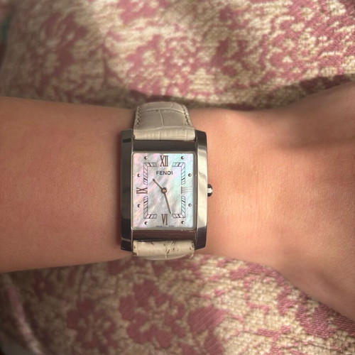 FENDI women's watch used Swiss Made with mother of pearl dial