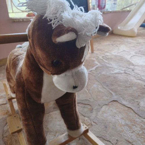 Wooden rocking horse used children's toy