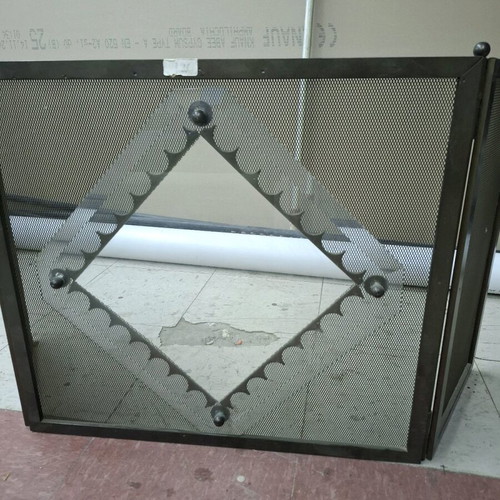 Fireplace screen with glass new