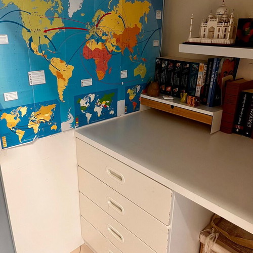 IKEA SMÅSTAD loft bed with desk, drawers and shelves, used