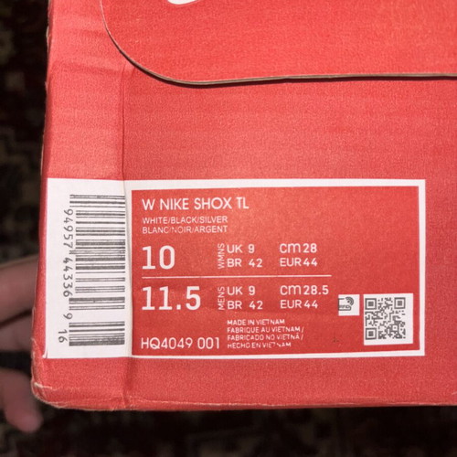 Nike Shox TL sneakers brand new, size 44, white and grey