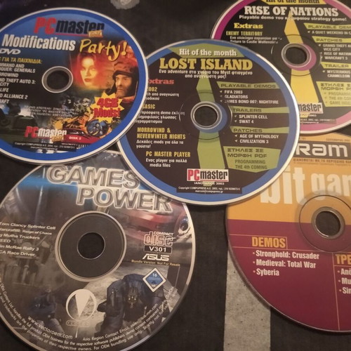 Computer games and PC master CDs like new