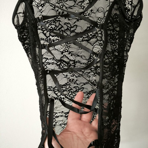 Shein sexy black lace nightdress new, size L