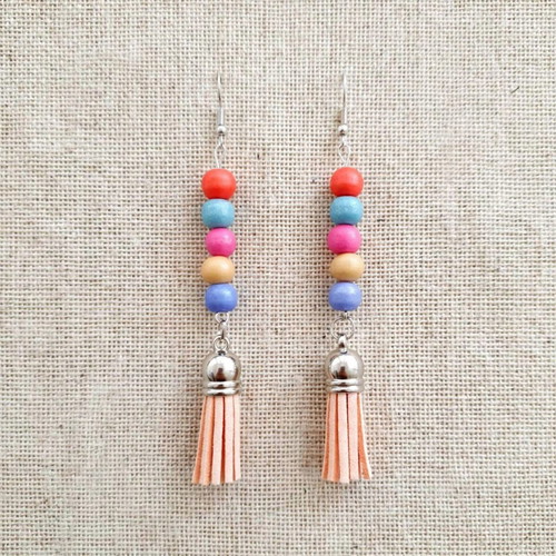 Boho necklace and earrings set new, colorful handmade beads
