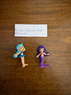 Kinder Surprise Mermaids figures used, 2016 collection, set of 2