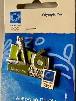 Day of Games 6th Day Olympic Pin new, Athens 2004