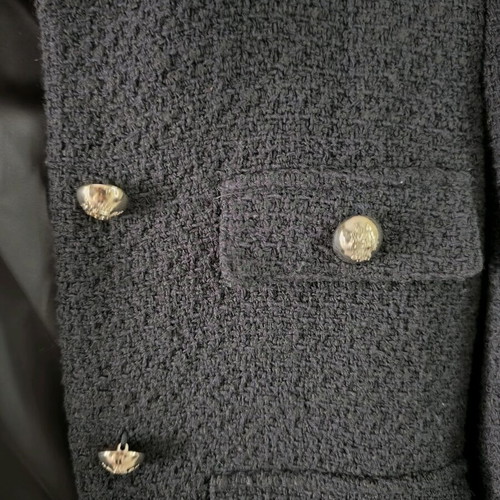 Mango black blazer with gold buttons size S new