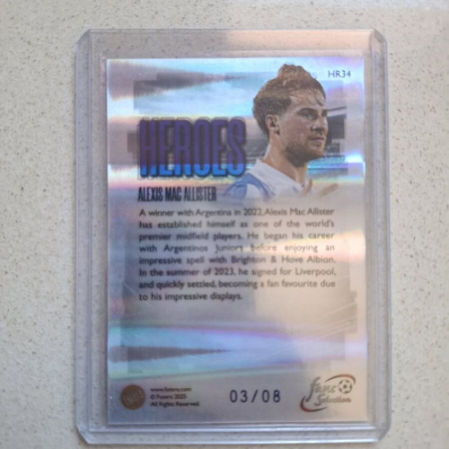 Futera 2025 Alexis Mac Allister Heroes 3/8 new