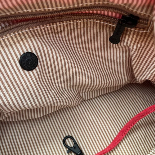 Kipling shoulder bag red with brown details like new
