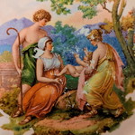 Ceramic collectible plate like new, diameter 23 cm