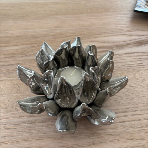 Silver chrome candle new, decorative, multiple pieces available