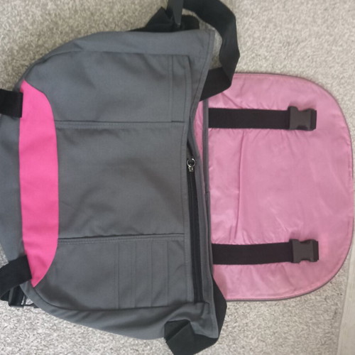 Polo messenger bag like new, gray and pink crossbody