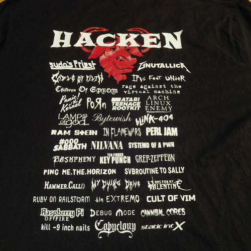 Heavy Metal Shirt Blood Death Code Hacken XL like new, black and red