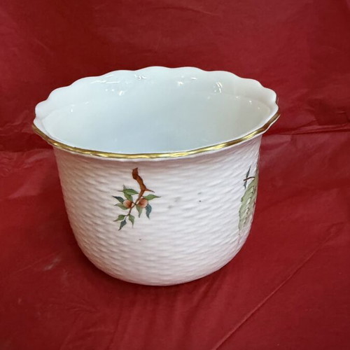 Herend Gaspo flowerpot like new, 13 cm diameter, 9.5 cm height